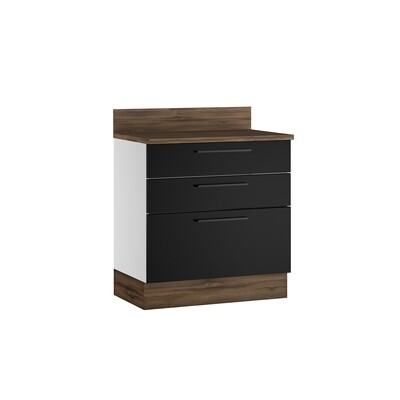 MUNICH 3-DRAWER BASE CABINET BLACK