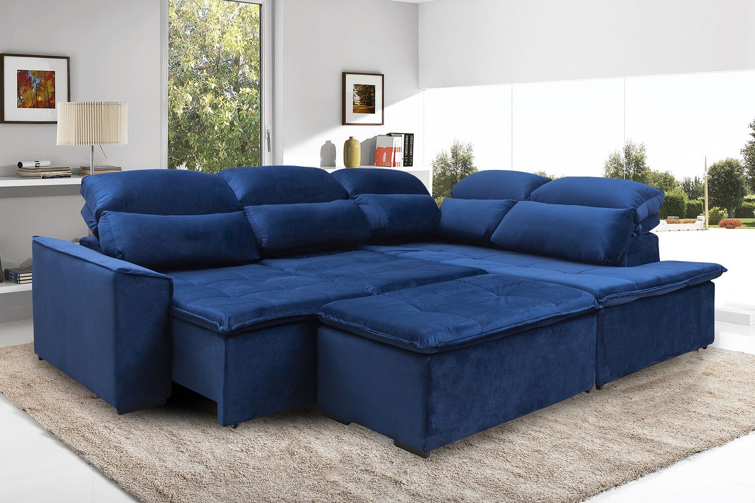 WILSHIRE SECTIONAL VIP NAVY BLUE