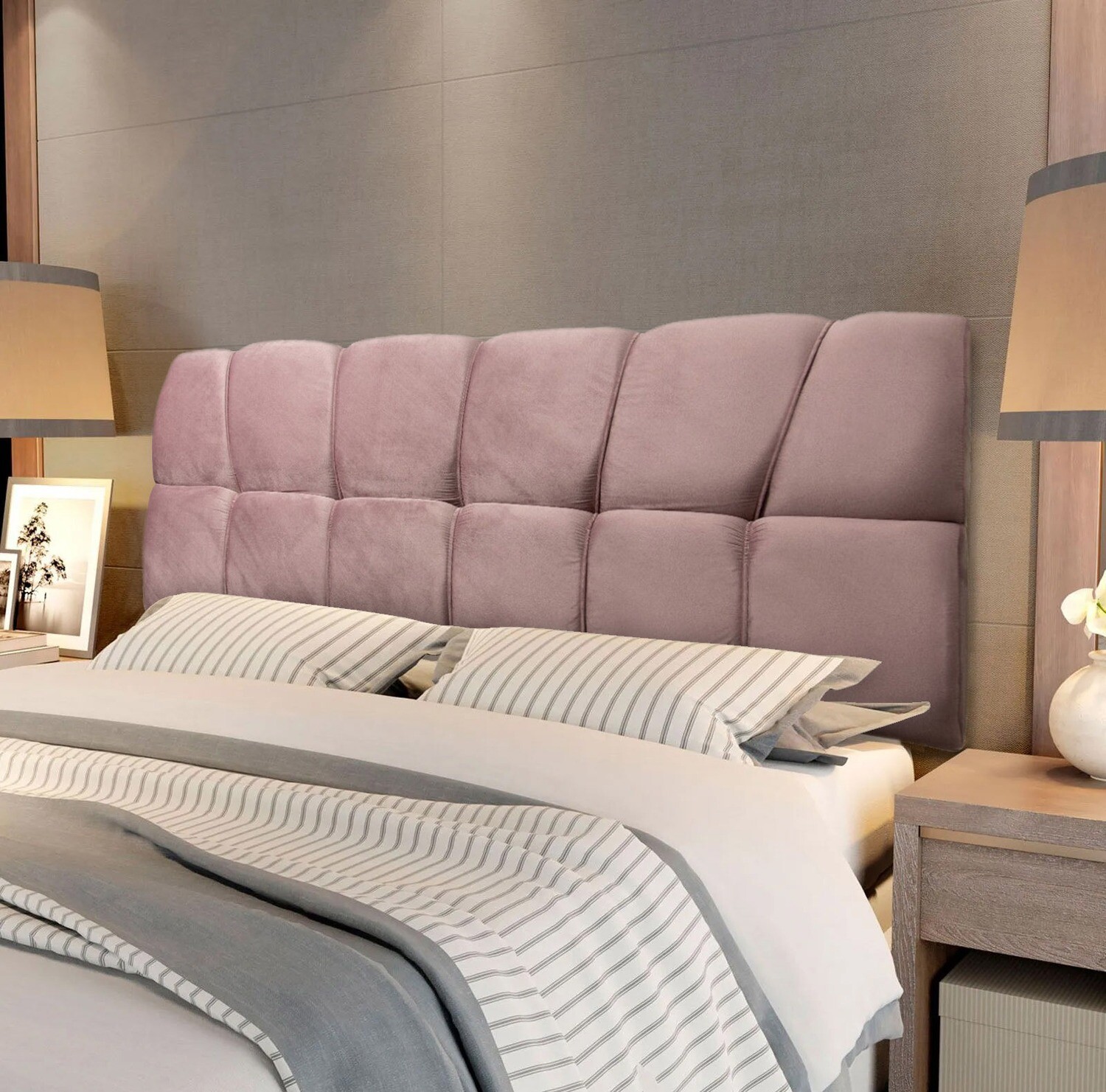 FULL ANGRA PANEL HEADBOARD BLUSH