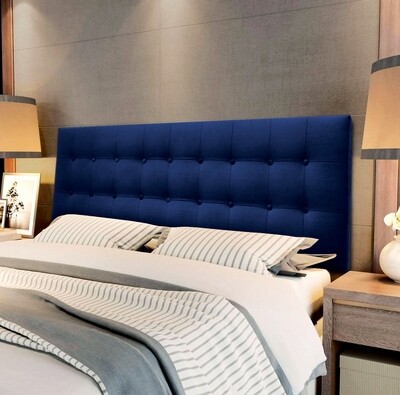 QUEEN GAROPABA PANEL HEADBOARD NAVY BLUE