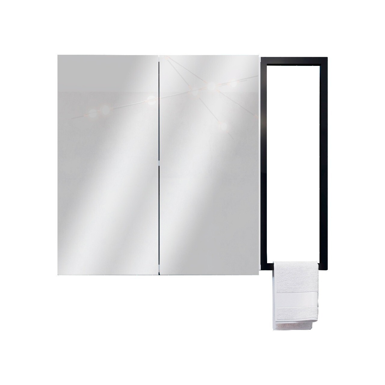 LUCERNE FRAMELESS SURFACE-MOUNT MEDICINE CABINET BLACK