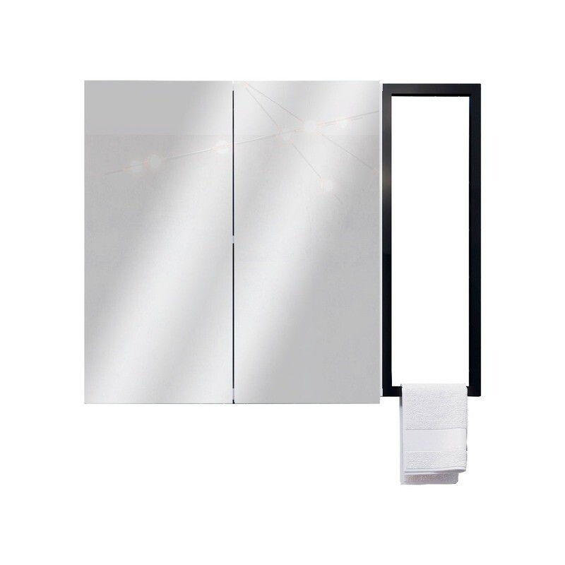 LUCERNE FRAMELESS SURFACE-MOUNT MEDICINE CABINET BLACK