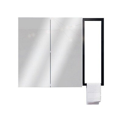 LUCERNE FRAMELESS SURFACE-MOUNT MEDICINE CABINET BLACK