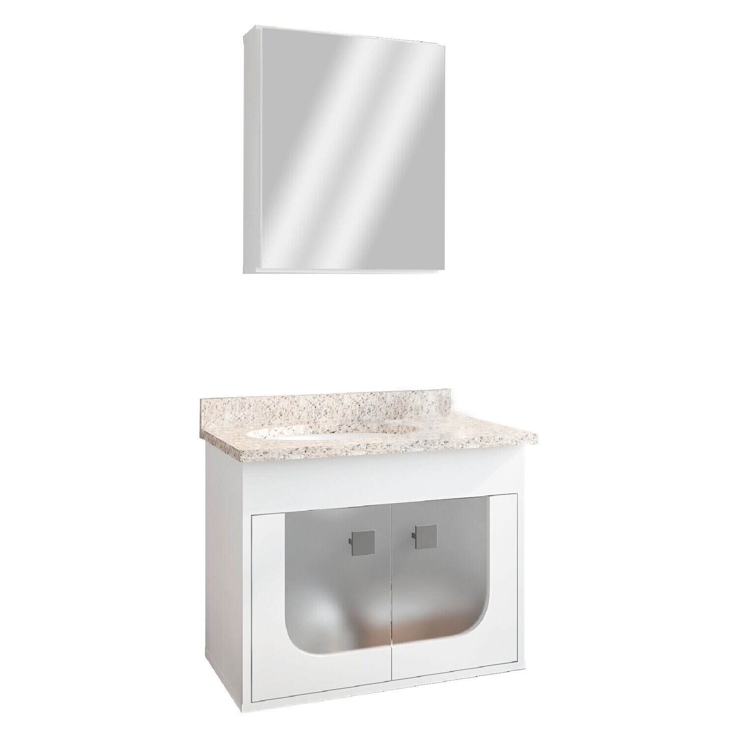 SANTORINI WALL MOUNT VANITY SET WHITE