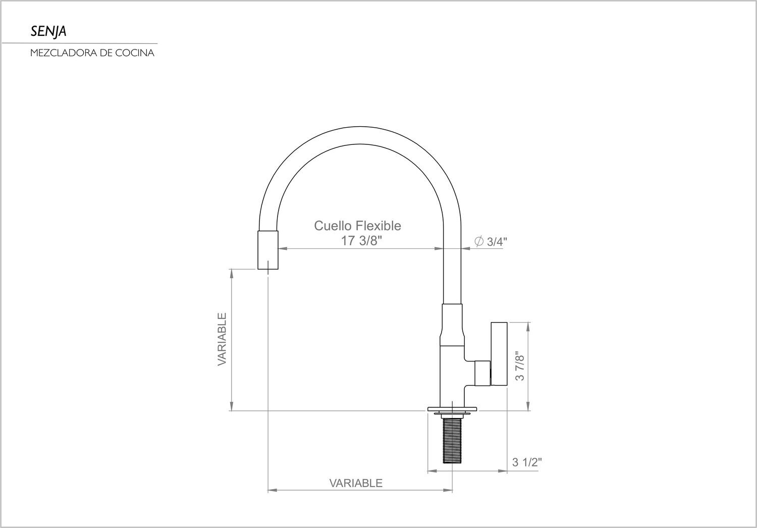 SENJA KITCHEN FAUCET BLACK