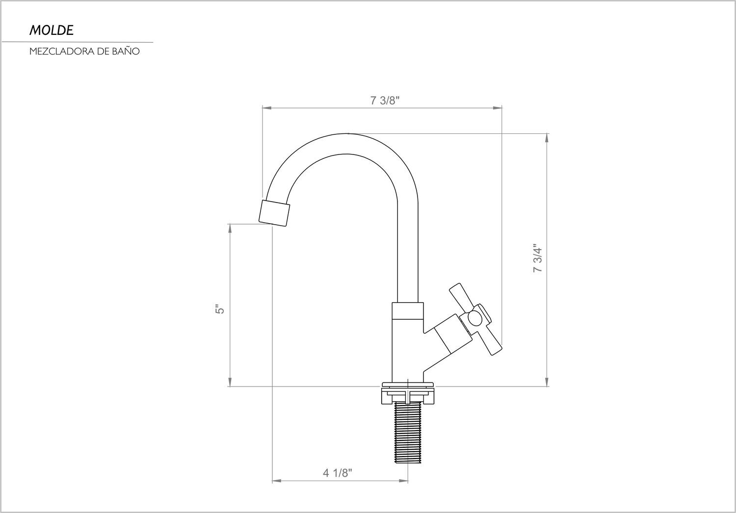 MOLDE PLASTIC BATHROOM FAUCET BLACK