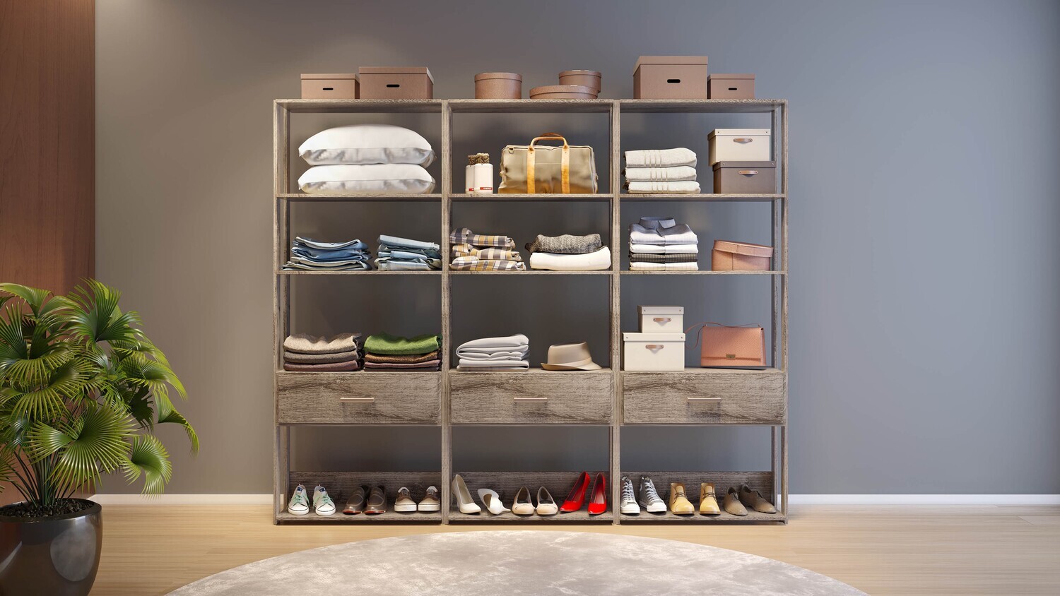 OAKLAND MODULAR STORAGE GRIGIO