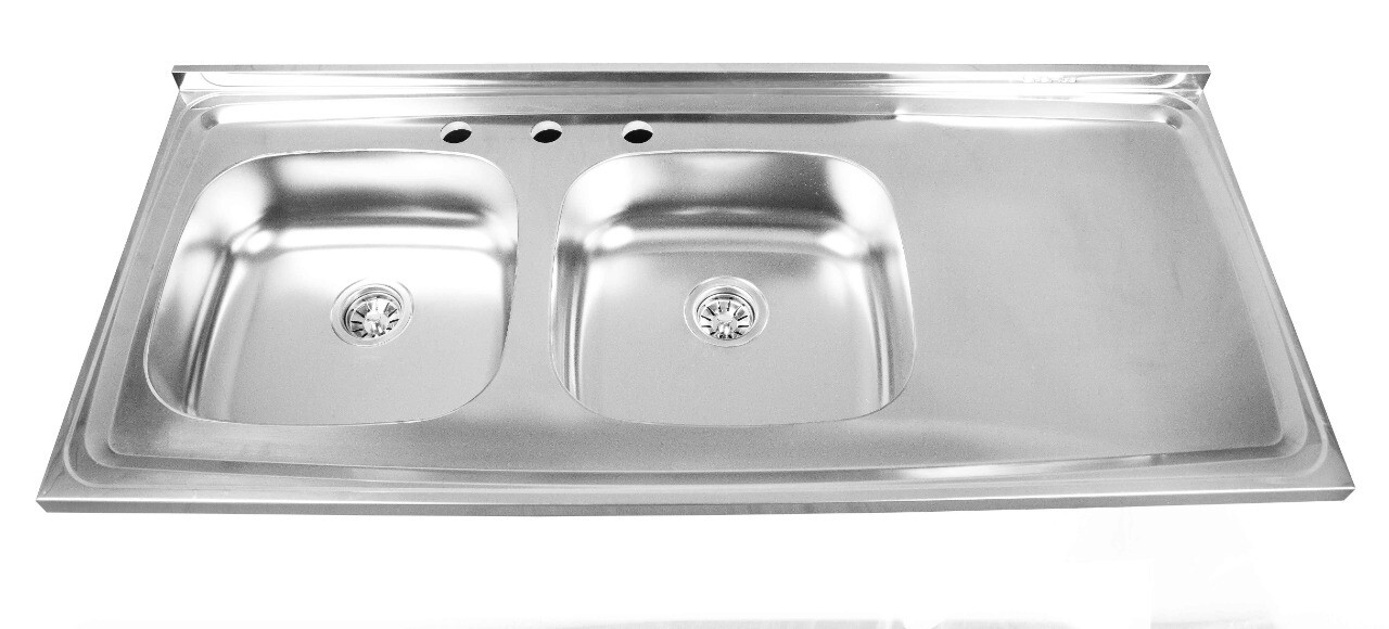 MUNICH COMBO 2-PCS SINK BASE CABINET WHITE + DOUBLE BOWL SINK