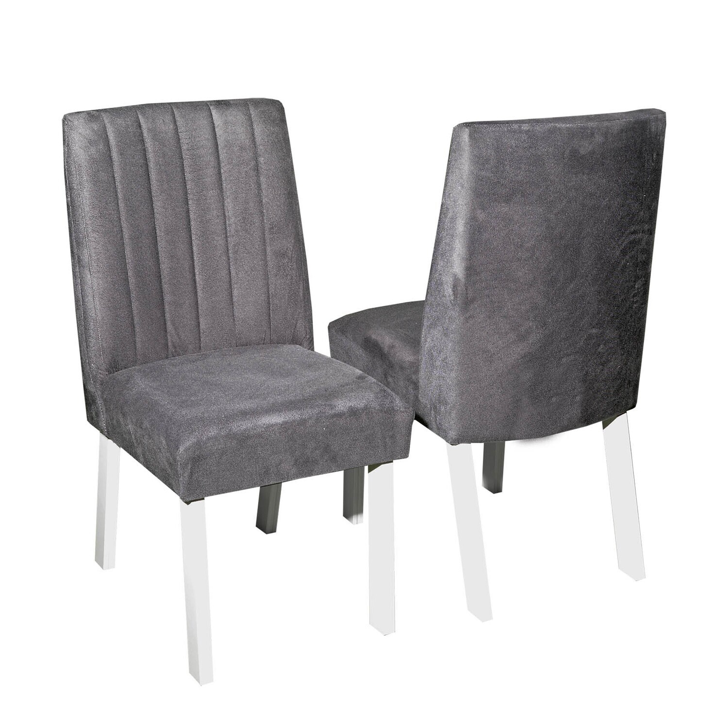 2 BERKELEY CHAIRS WHITE/GRAY