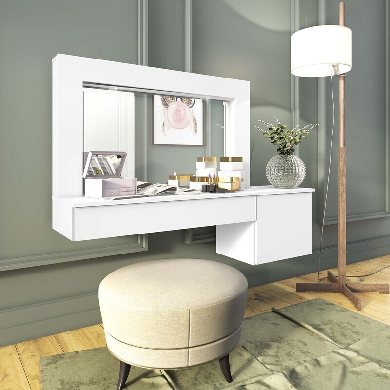 ADRIANA MAKEUP VANITY TABLE WHITE