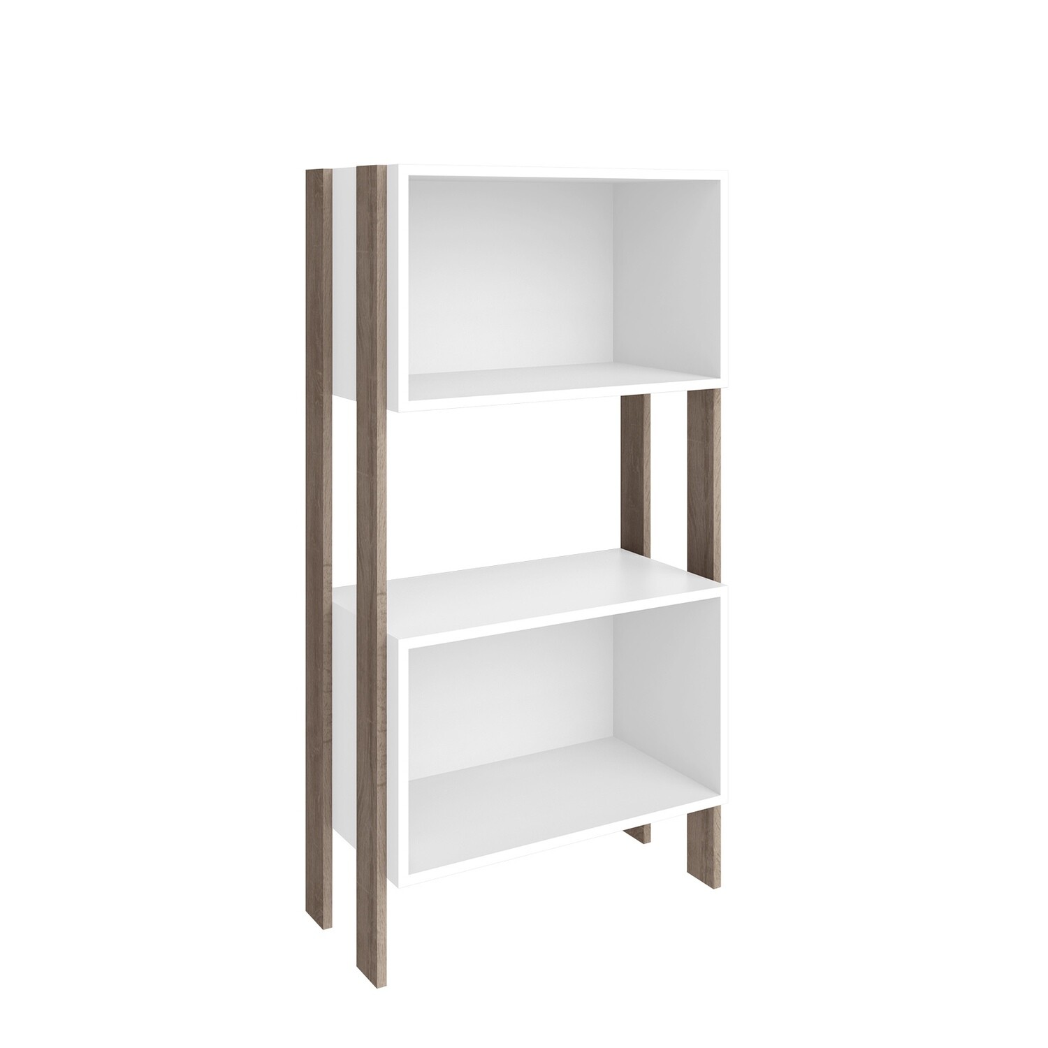 KISSIMMEE BOOKCASE WHITE/RUSTIC