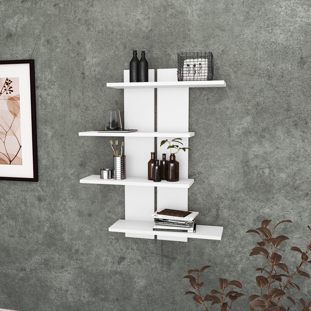 ROSLYN TIERED SHELF WHITE