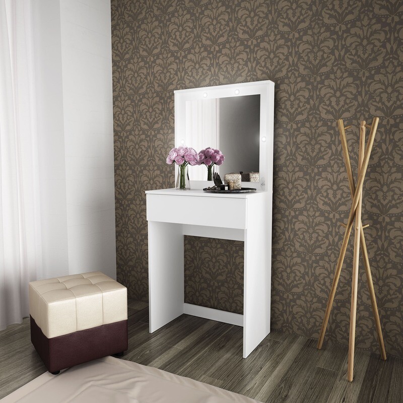 CAROLINE MAKEUP VANITY TABLE WHITE