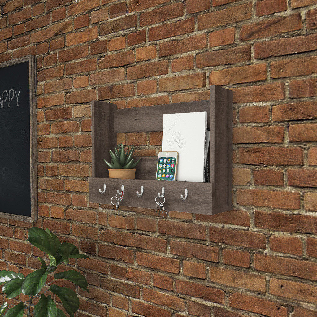 LOGAN WALL ORGANIZER RUSTIC