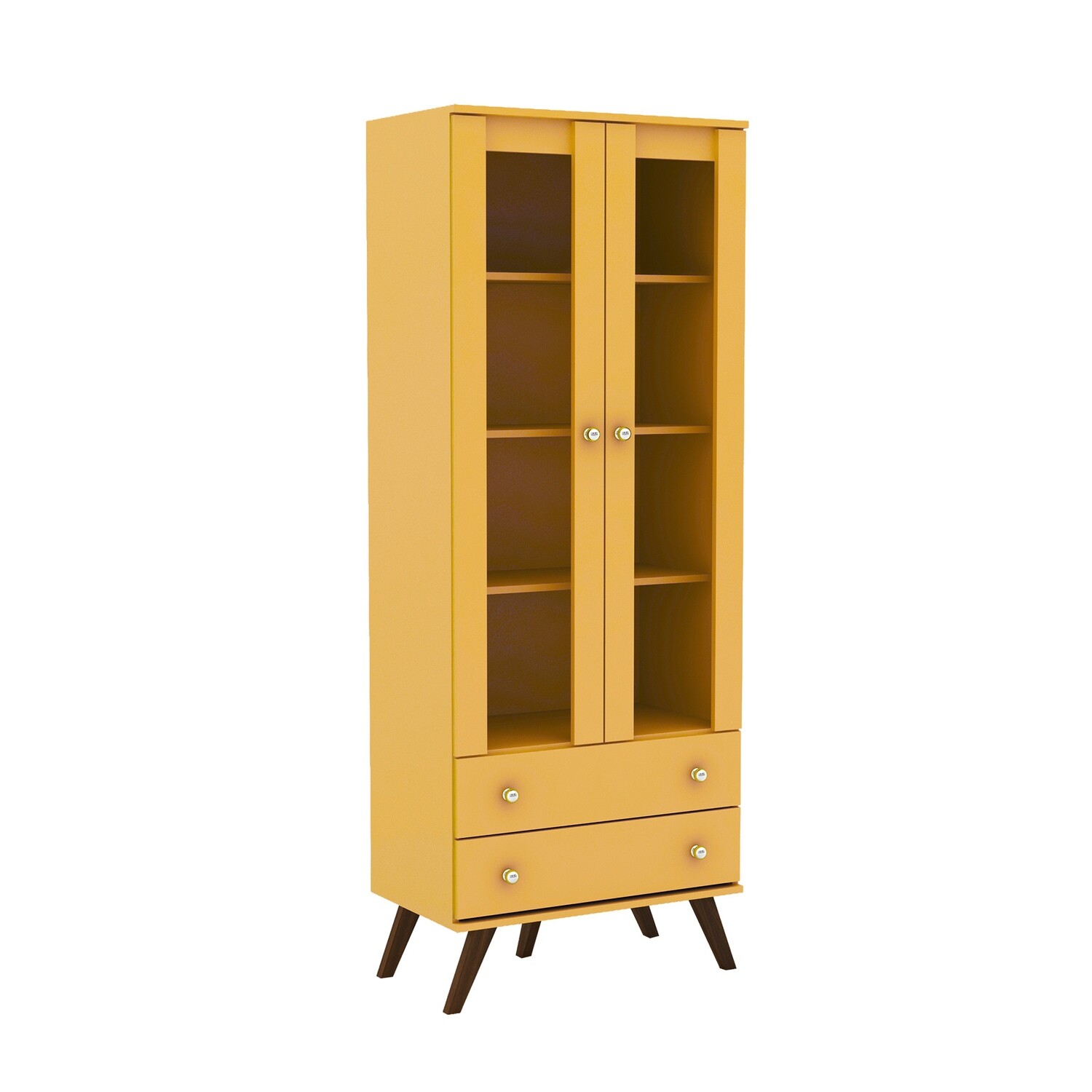LONDON CURIO CABINET YELLOW
