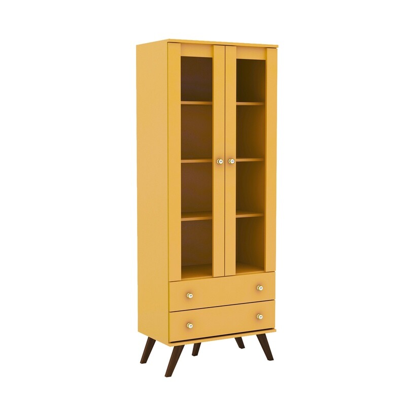 LONDON CURIO CABINET YELLOW