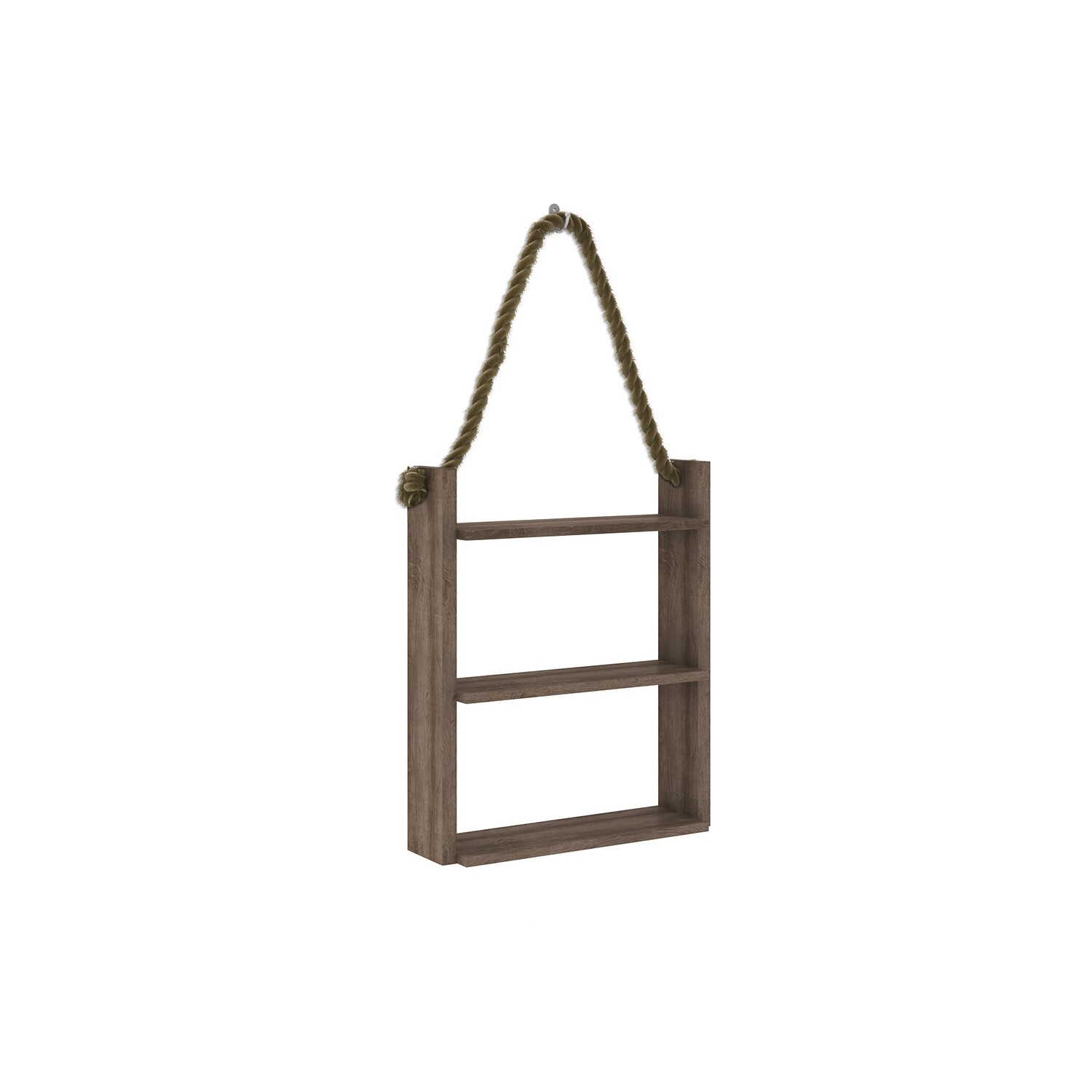 LINDEN HANGING ROPE SHELF RUSTIC