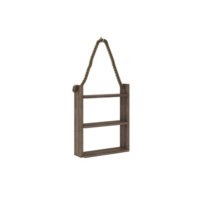 LINDEN HANGING ROPE SHELF RUSTIC