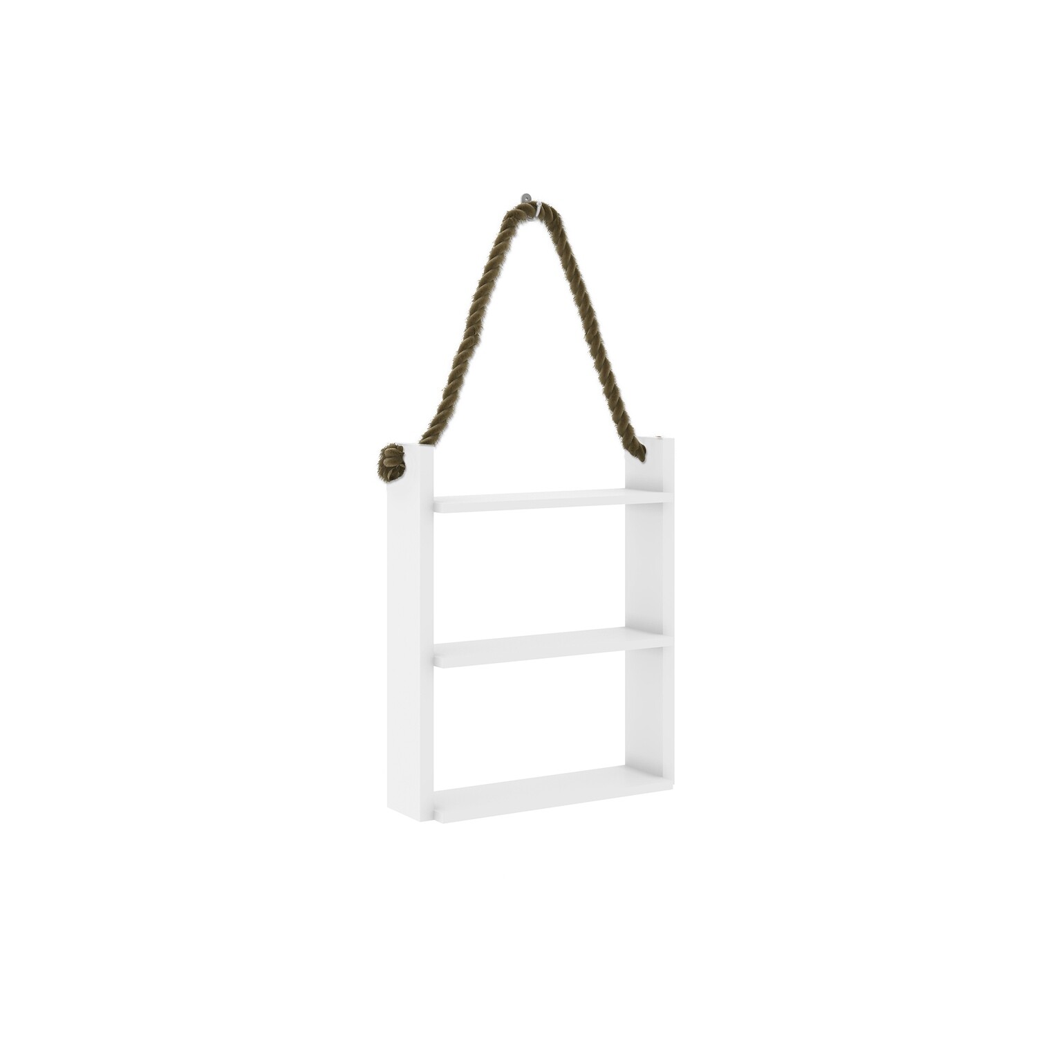 LINDEN HANGING ROPE SHELF WHITE