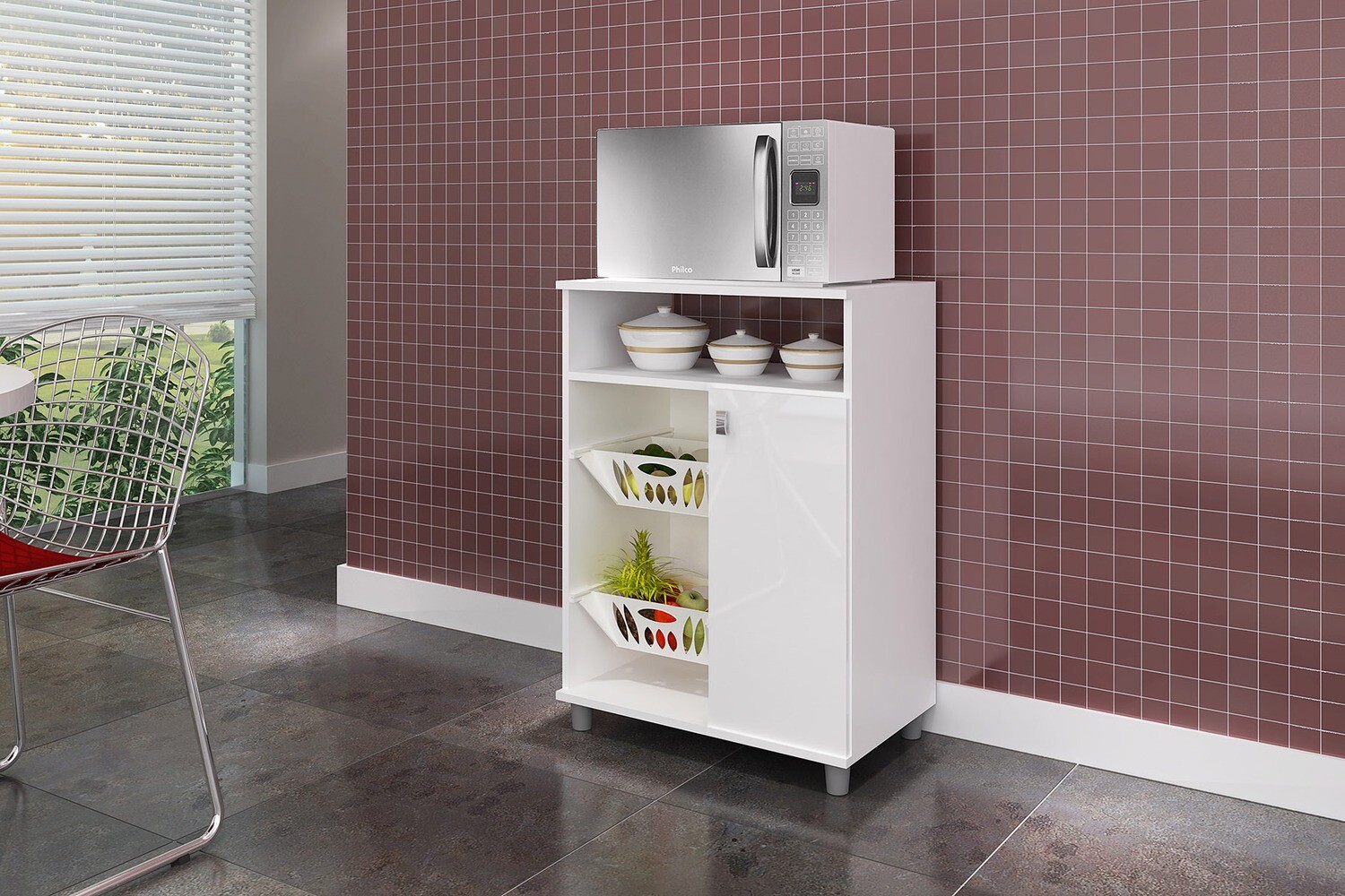 TOBAGO KITCHEN RACK WHITE