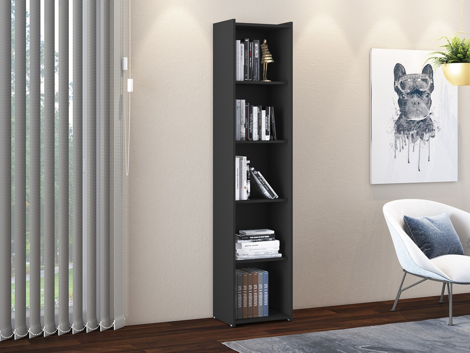 STU 206 BOOKCASE BLACK