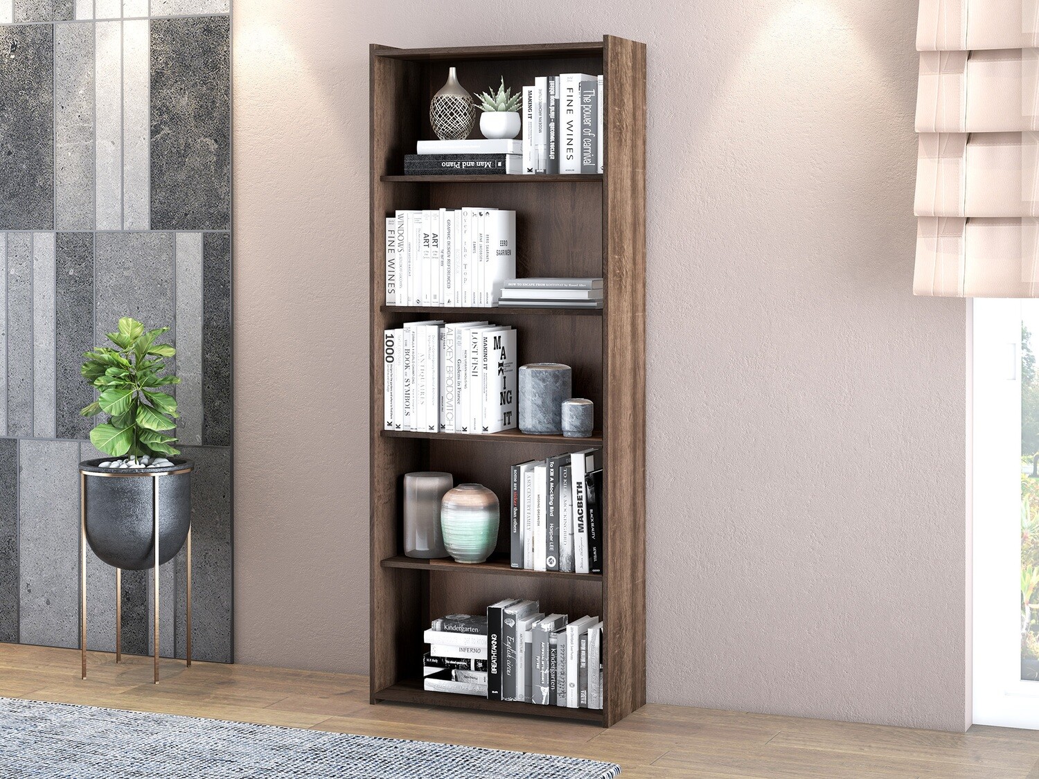 STU 201 BOOKCASE RUSTIC