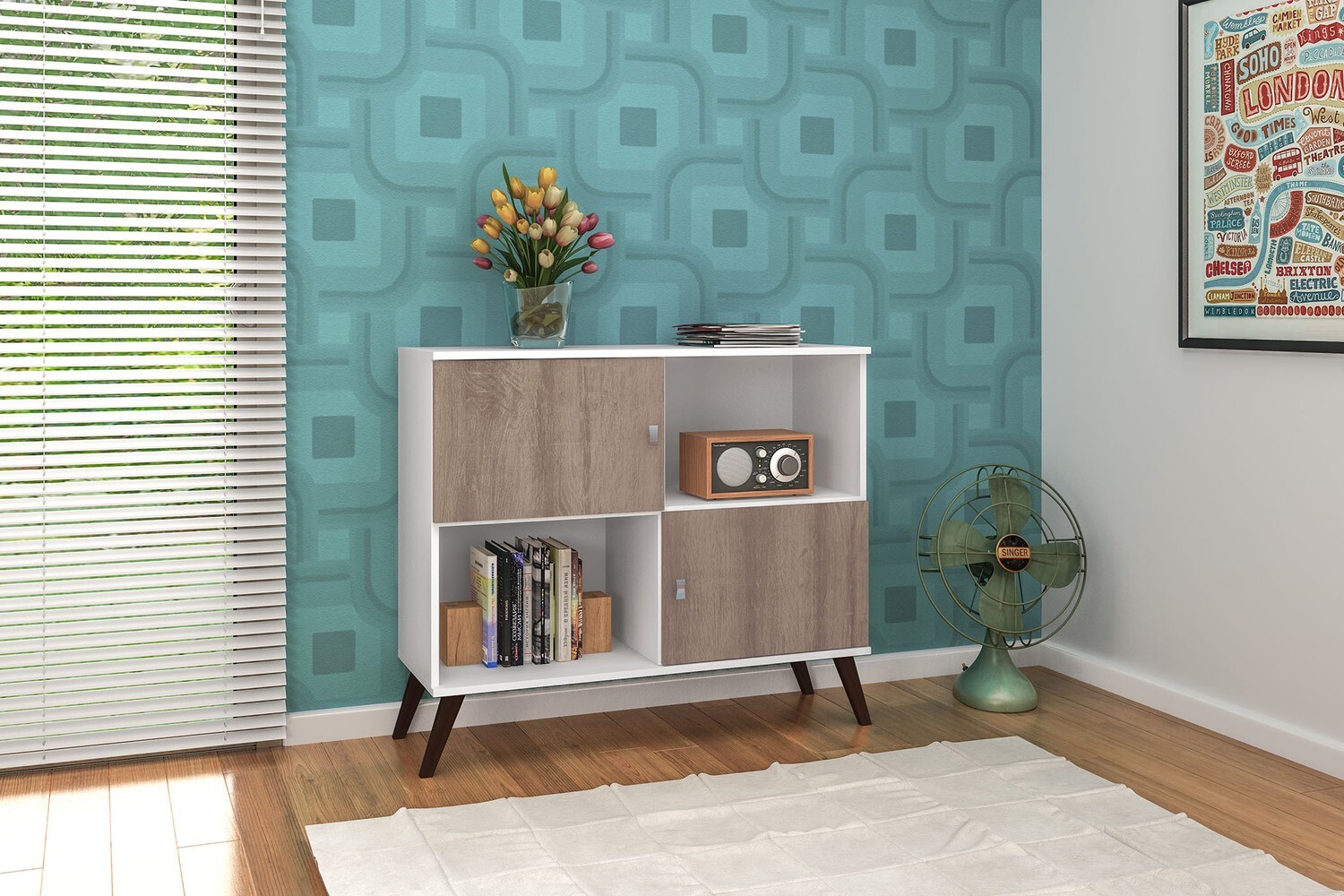 MONTREAL SIDEBOARD WHITE/RUSTIC