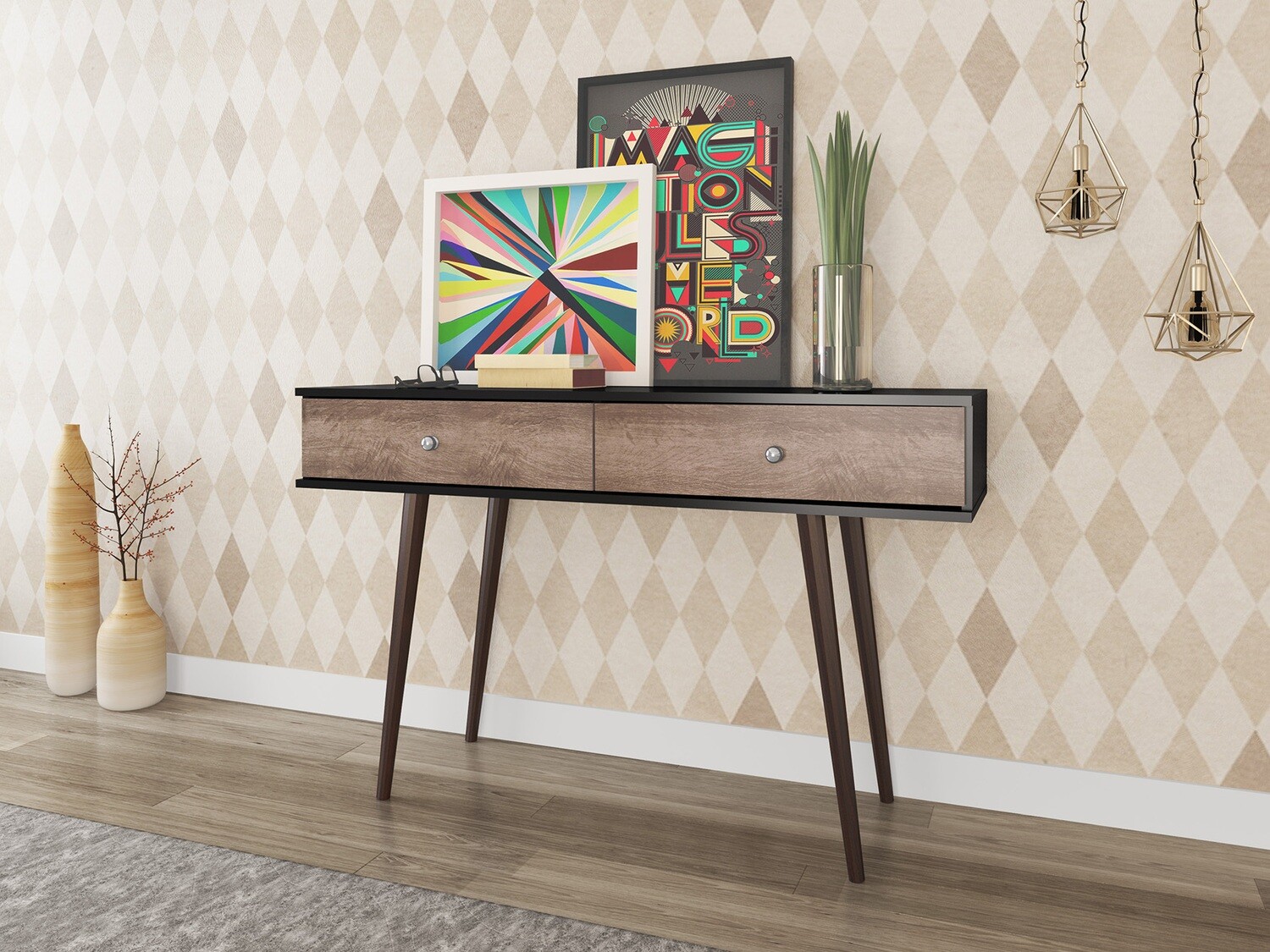 LYON SIDEBOARD BLACK/RUSTIC