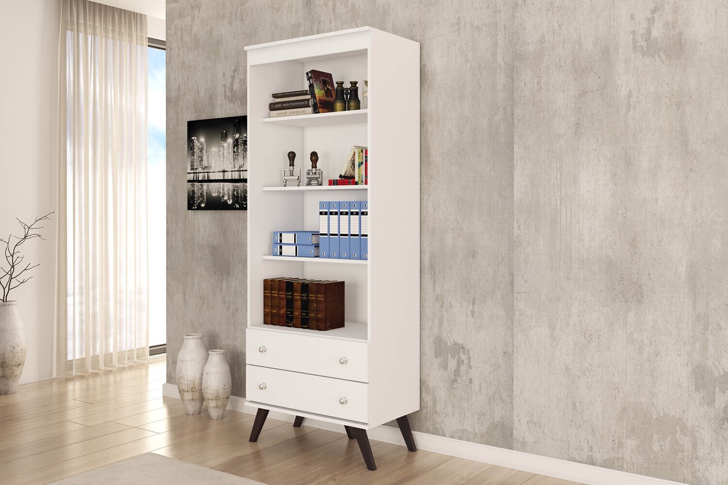MANCHESTER BOOKCASE WHITE