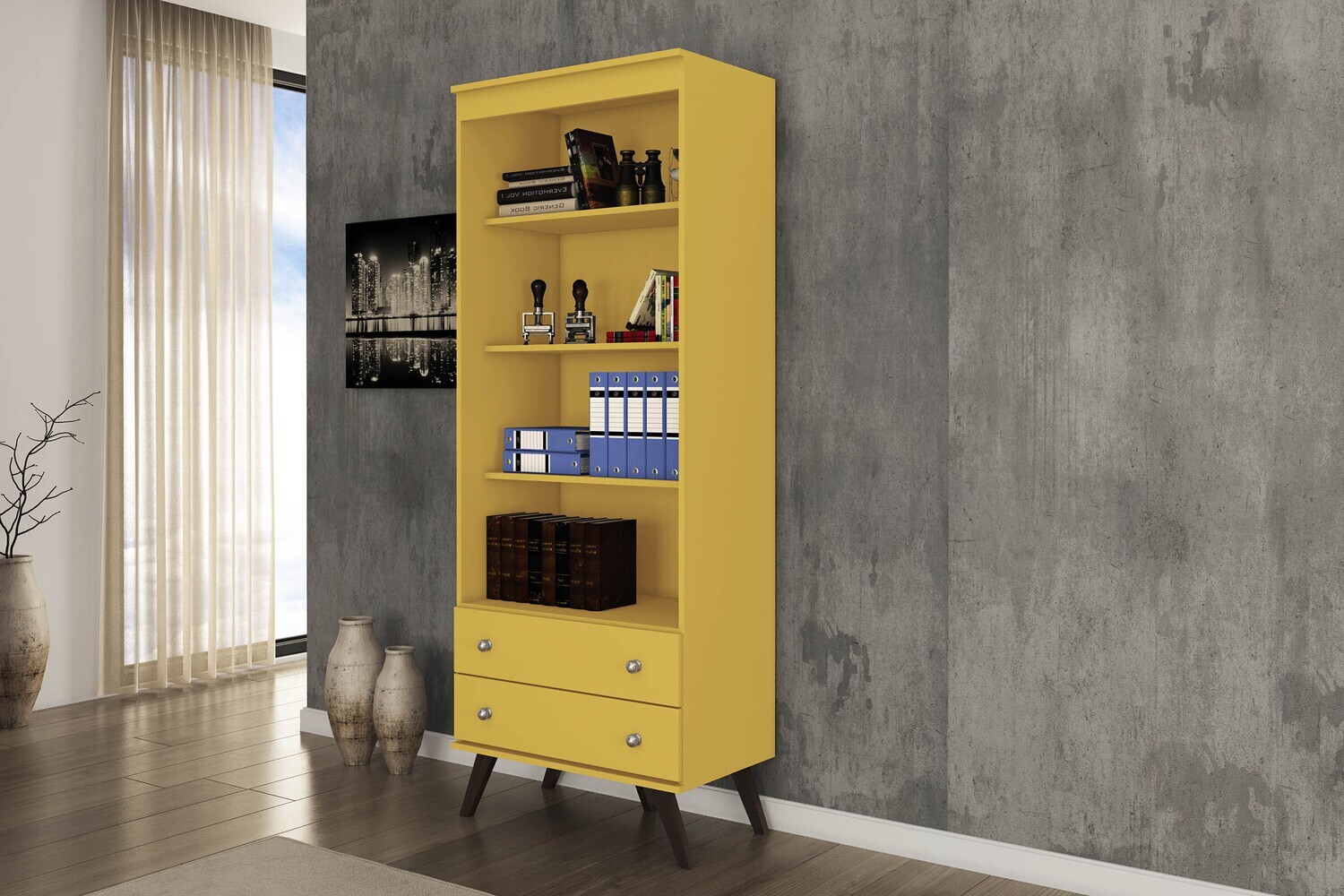 MANCHESTER BOOKCASE YELLOW