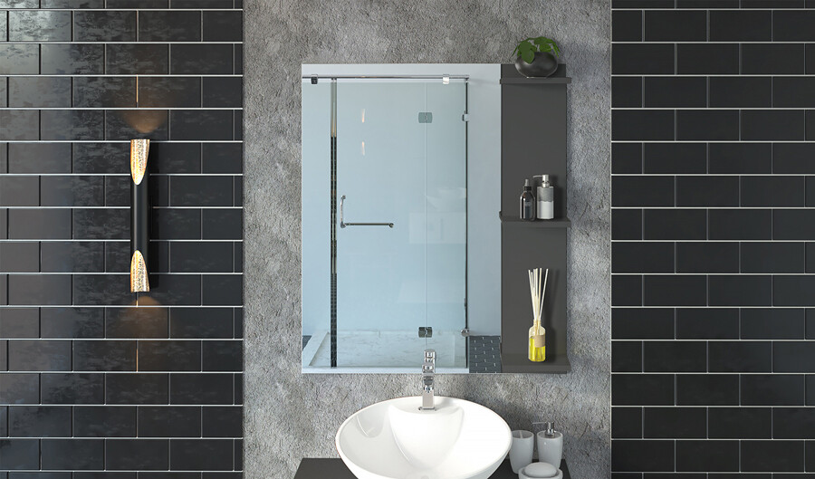 KASSANDRA MIRROR DARK GRAY