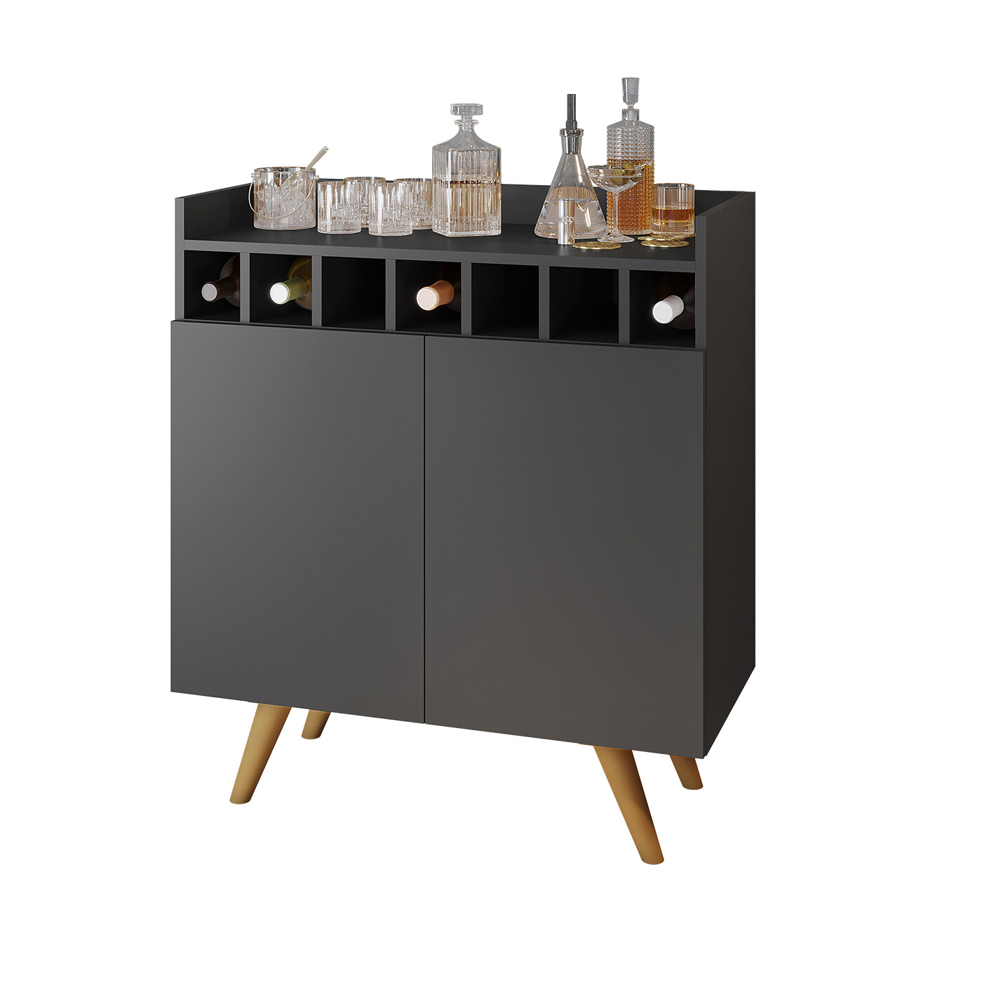 SCOTLAND BAR CABINET GRAPHITE