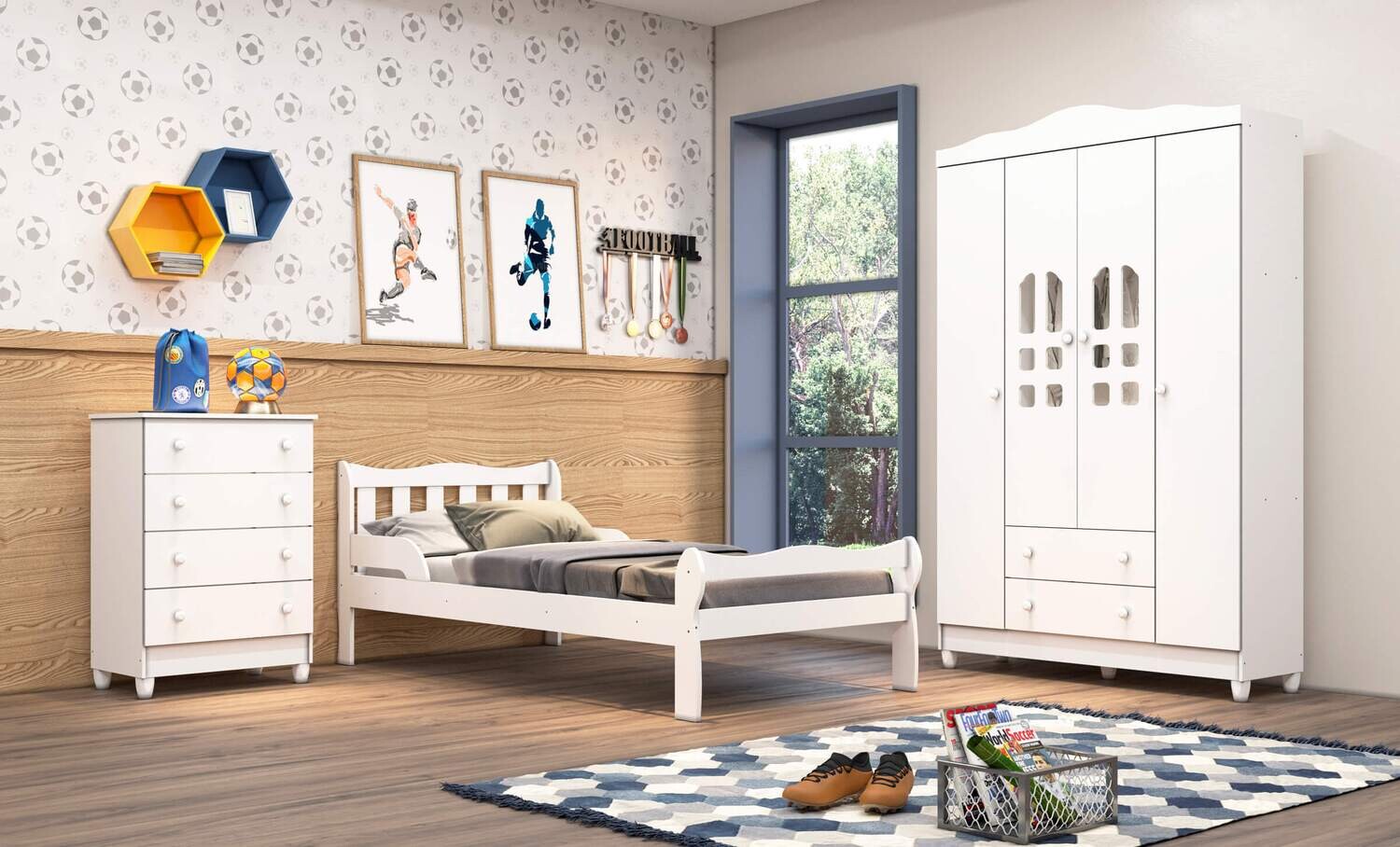 FLORIDA 4 DOORS CLOSET WHITE