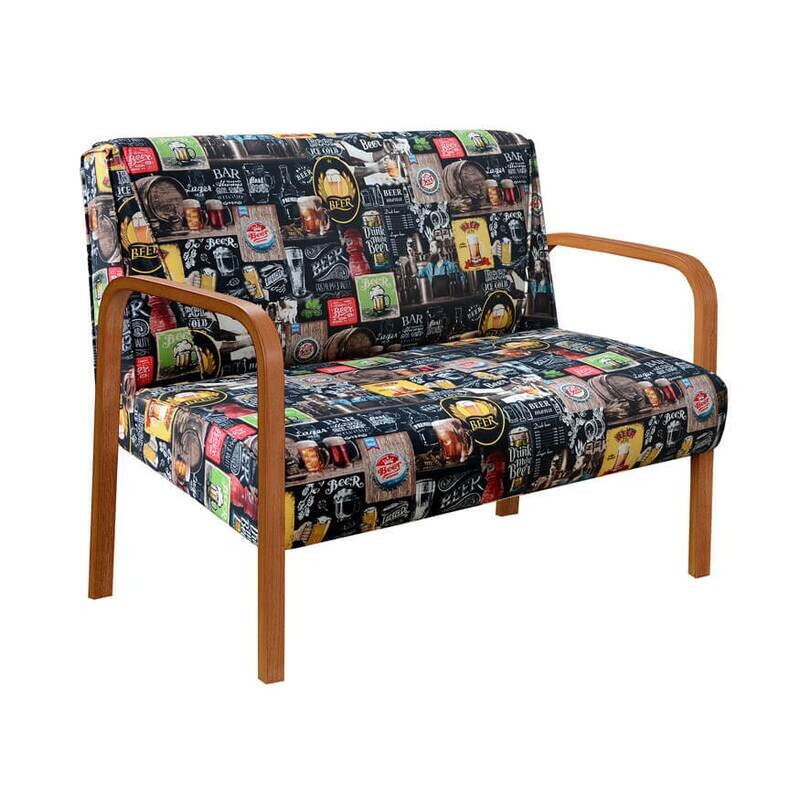 LANCASTER ARMCHAIR 2-SEATER BEER THEME