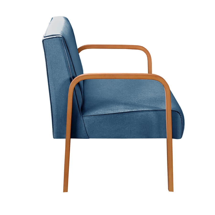 LANCASTER ARMCHAIR 2-SEATER MARLIN BLUE LINEN