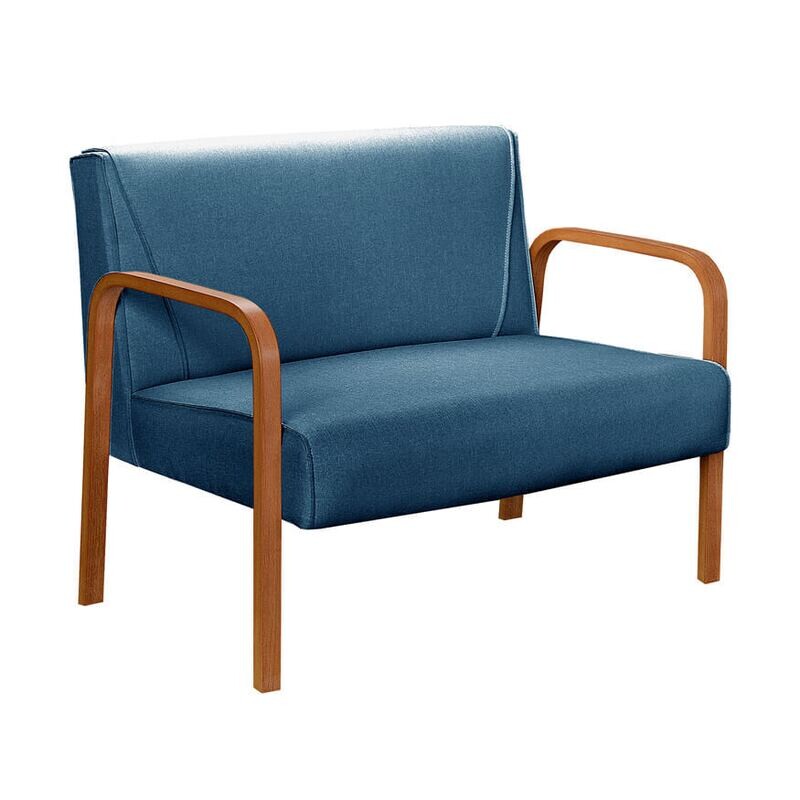 LANCASTER ARMCHAIR 2-SEATER MARLIN BLUE LINEN