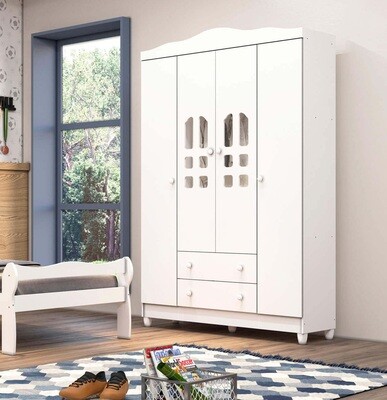 FLORIDA 4 DOORS CLOSET WHITE
