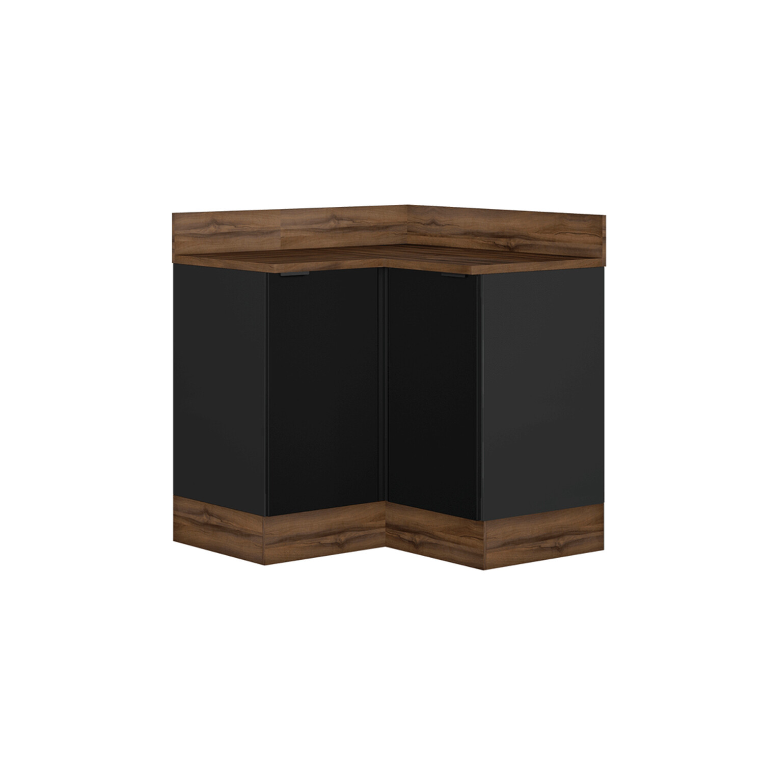 MUNICH 2-DOOR CORNER BASE CABINET NEW BLACK/GRAPHITE