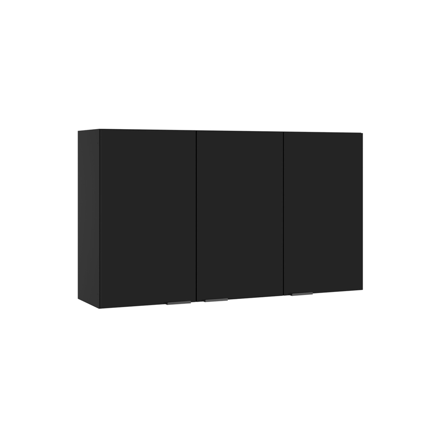 MUNICH 3-DOOR WALL CABINET NEW BLACK/GRAPHITE