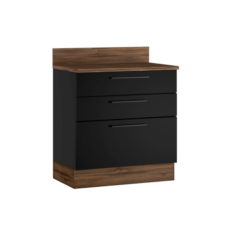 MUNICH 3-DRAWER BASE CABINET NEW BLACK/GRAPHITE MUNICH 3-DRAWER BASE CABINET NEW BLACK/GRAPHITE