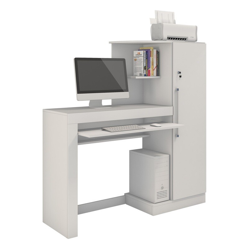 ARUBA COMPLETE COMPUTER DESK WHITE ARUBA COMPLETE COMPUTER DESK WHITE