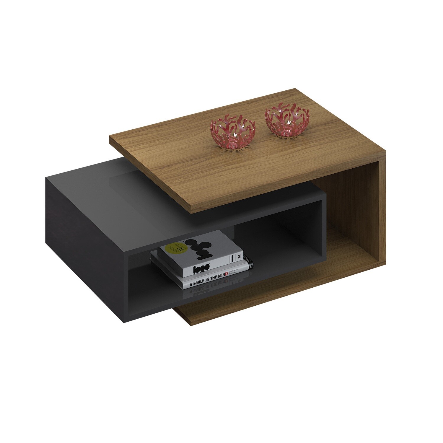 EUGENE COFFEE TABLE TAN/GRAPHITE
