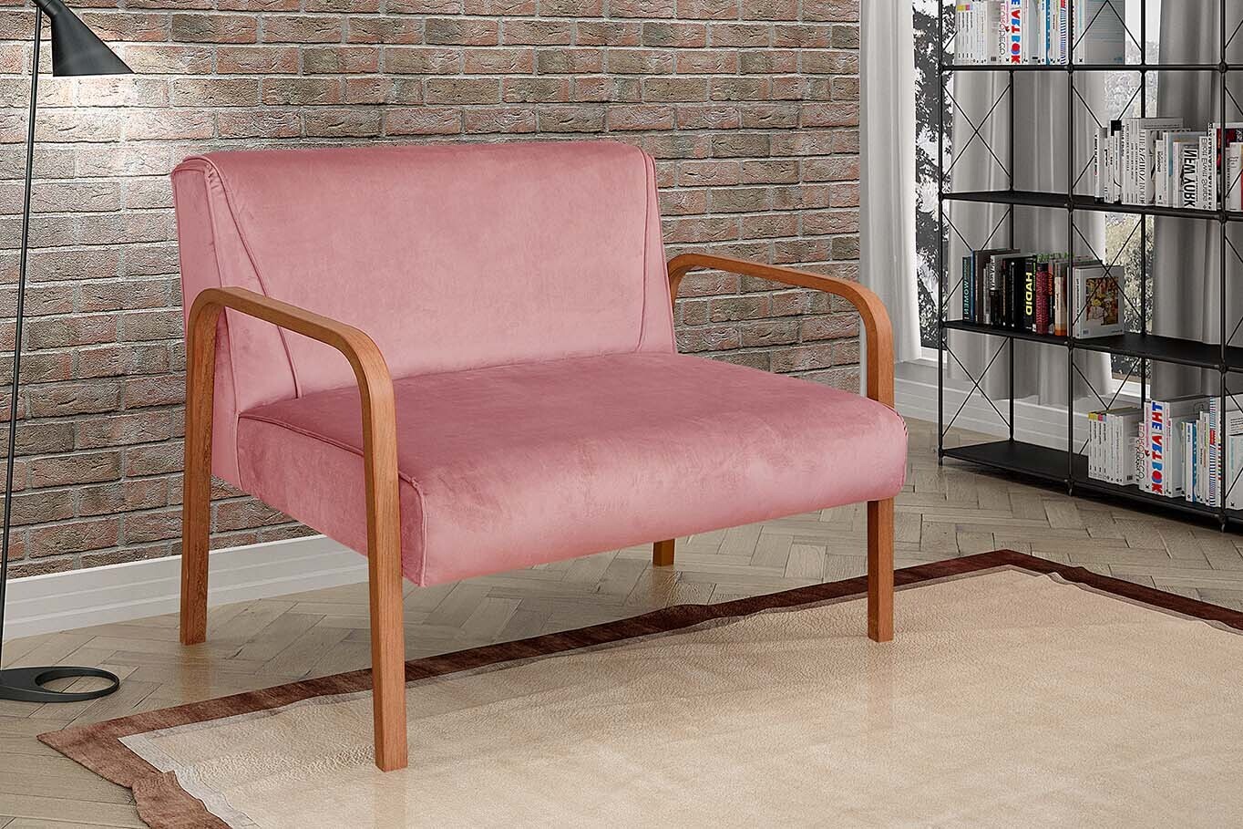 LANCASTER ARMCHAIR 2-SEATER VIP BLUSH II