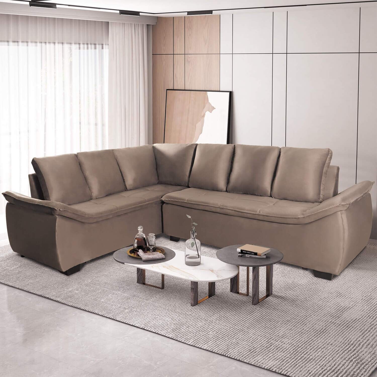 ESTORIL SECTIONAL VIP WARM GRAY