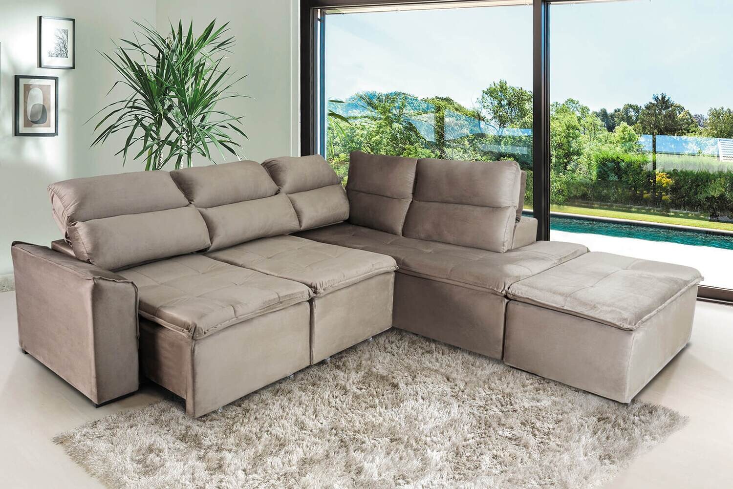 WILSHIRE SECTIONAL VIP WARM GRAY