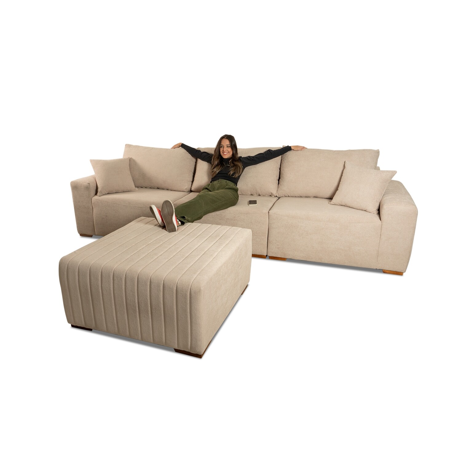 MONROE 4-PIECE SECTIONAL BEIGE