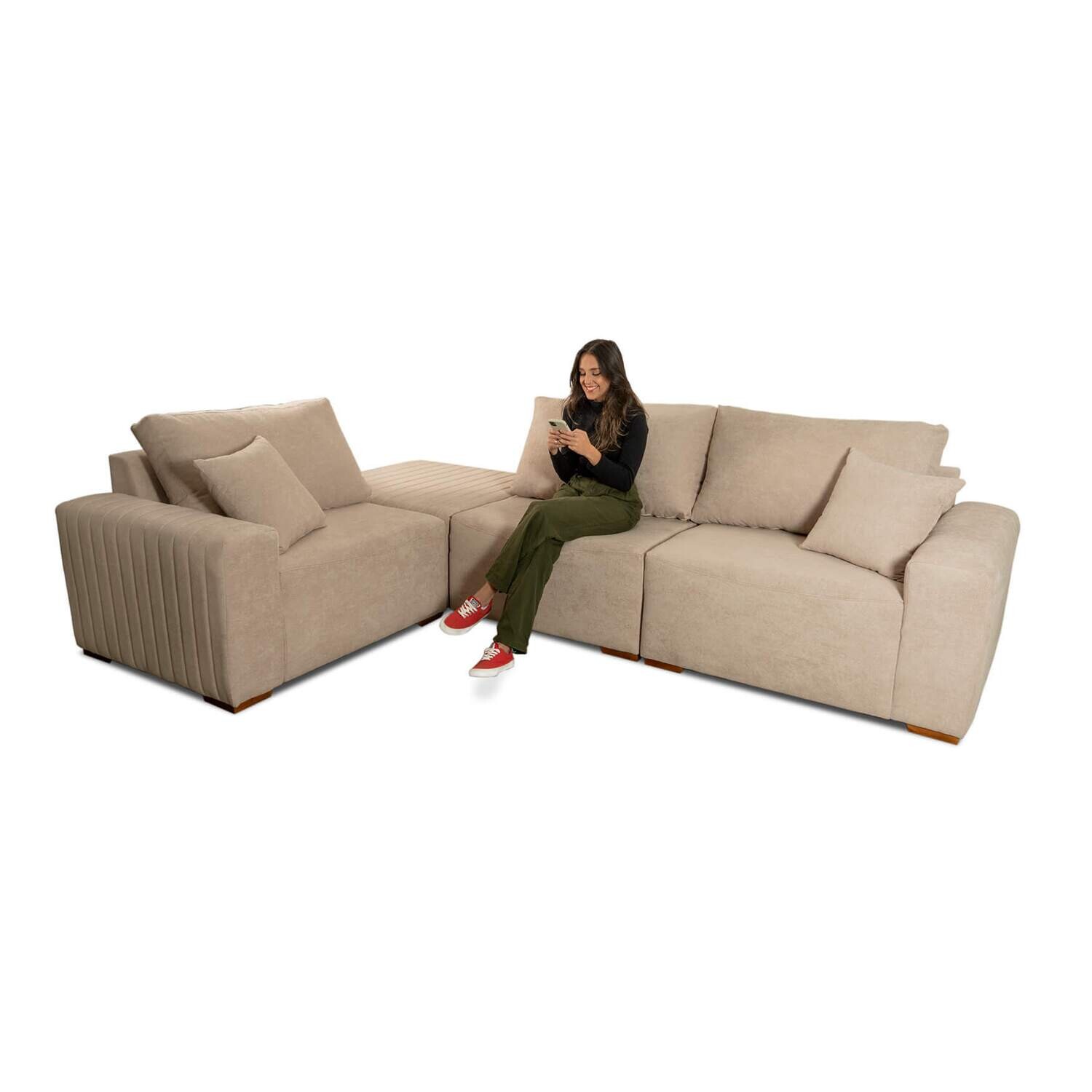 MONROE 4-PIECE SECTIONAL BEIGE
