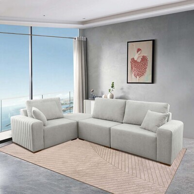 MONROE 4-PIECE SECTIONAL OFF WHITE