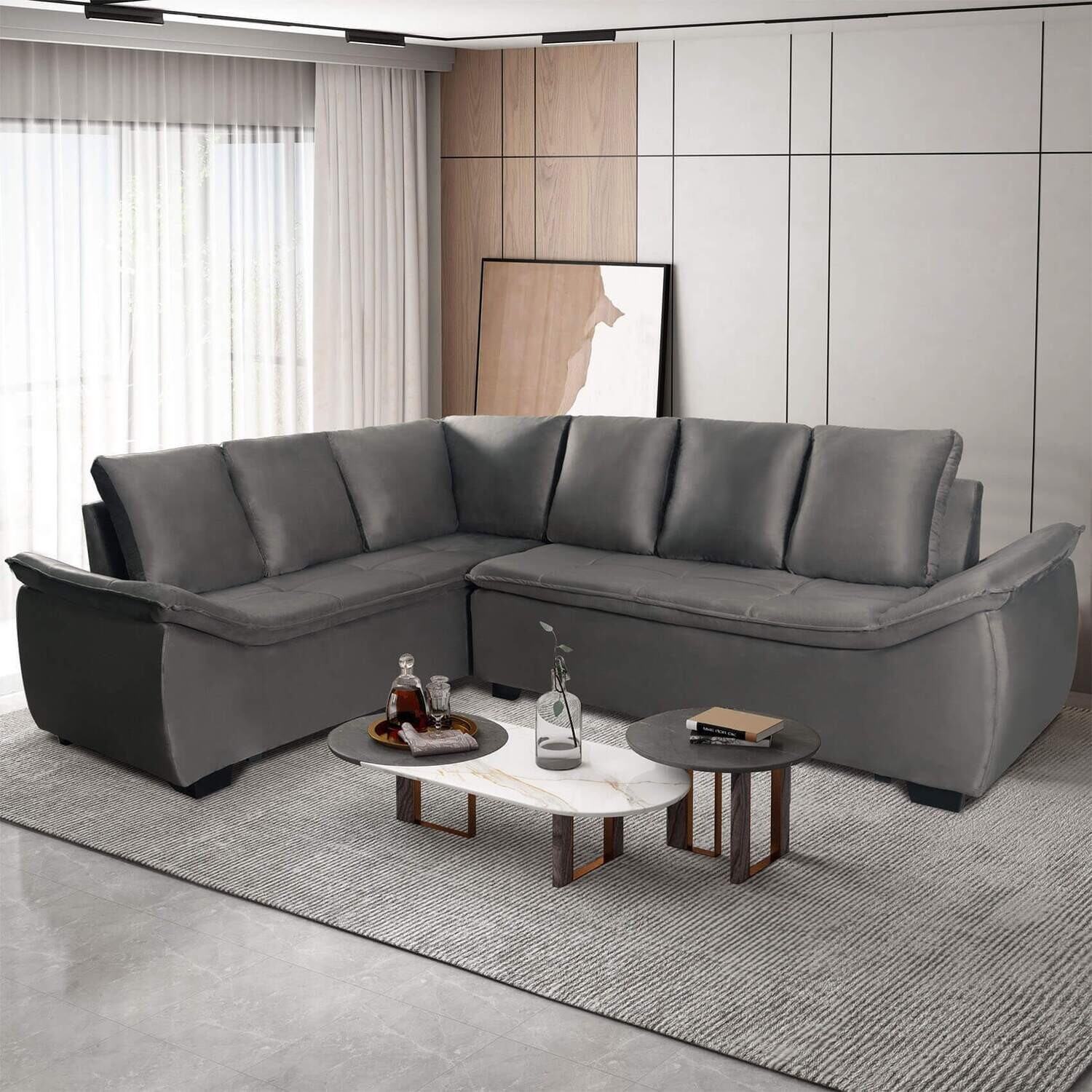 ESTORIL SECTIONAL VIP GRAPHITE