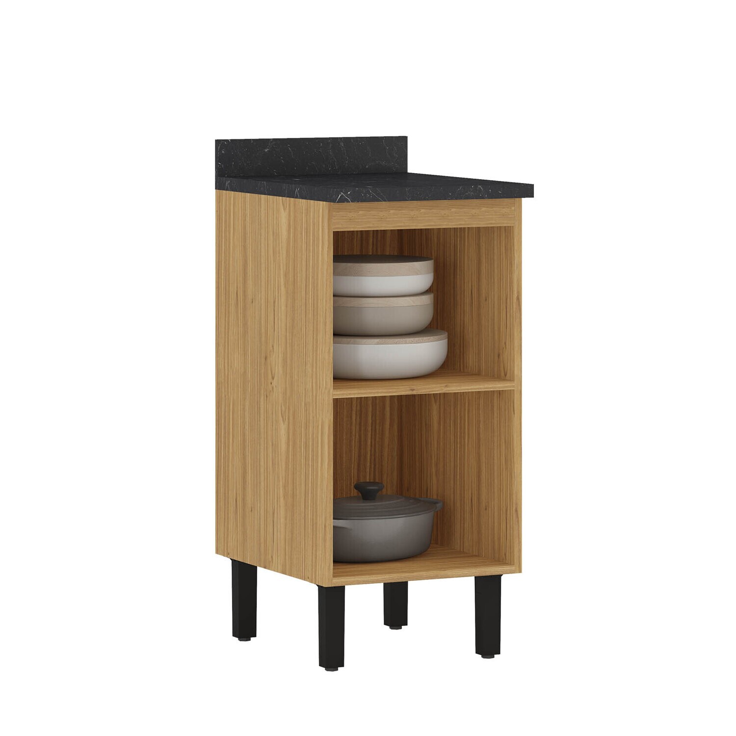 BERLIN 1-DOOR BASE CABINET GRAPHITE/ASH